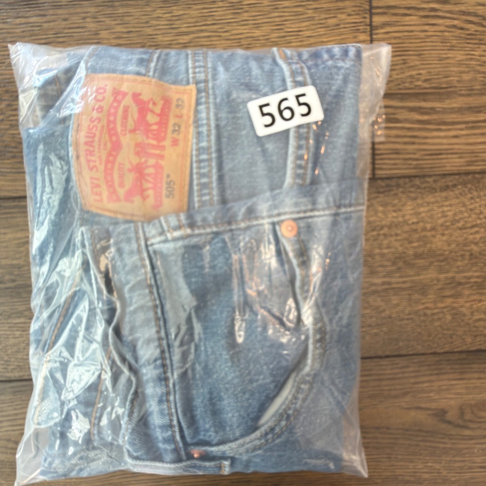 Levis 505 Regular Fit Straight Leg Jeans Mens W32 L32 Medium Wash Blue Denim - Picture 11 of 11